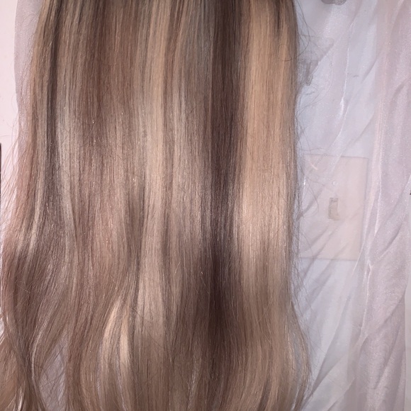 HALO HUMAN HAIR SUPER LONG! Platinum Blonde, NEW - Picture 6 of 8